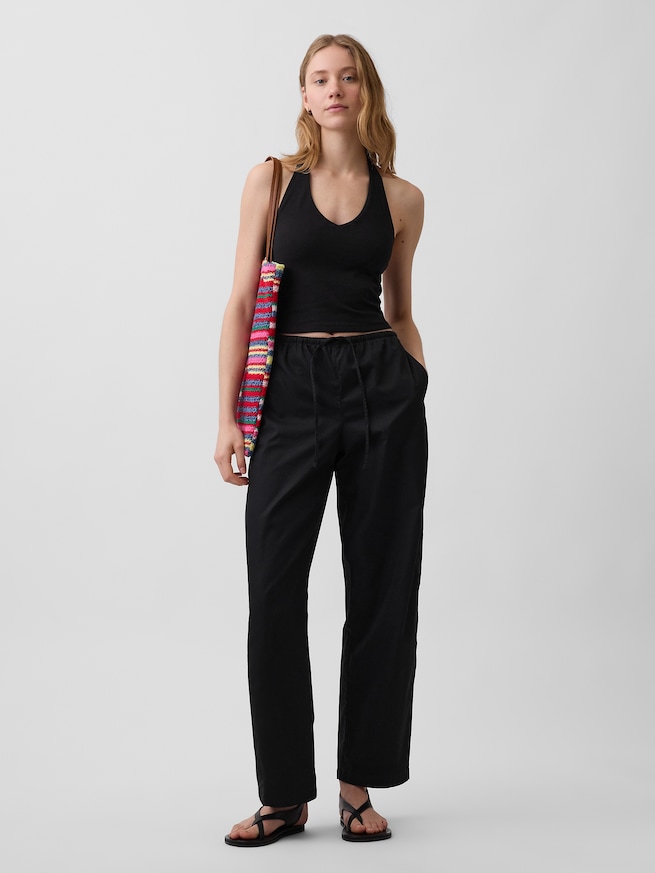 クロースニット ホルターネック クロップドトップス-1