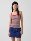 リブ スクープネック タンクトップ-0