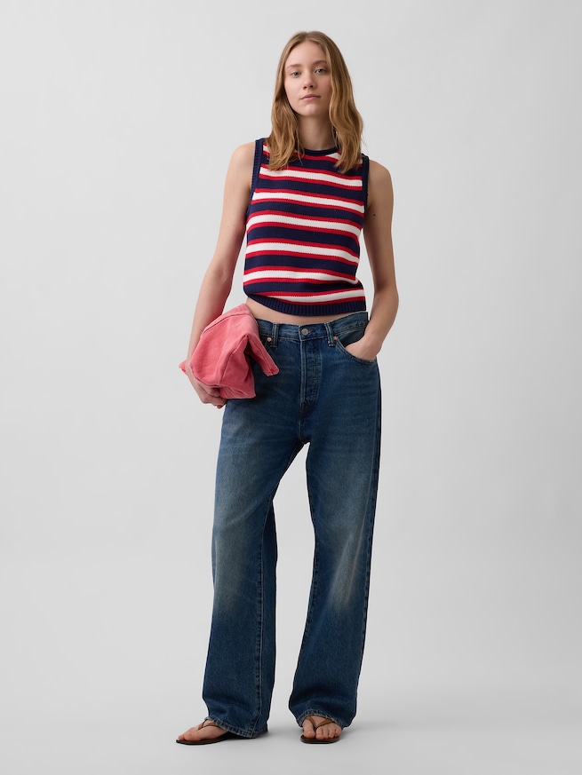 コットン100% ニットベスト-1