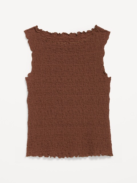 Sleeveless Smocked Tank Top