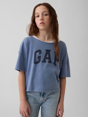 オーバーサイズ ワイドネック Tシャツ (キッズ)