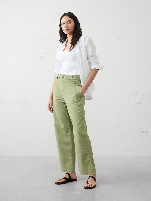 パンツ high waist straight twill pants Straight High-Rise Utility Twill Pant | Banana Republic Factory
