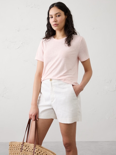 Linen-Blend T-Shirt