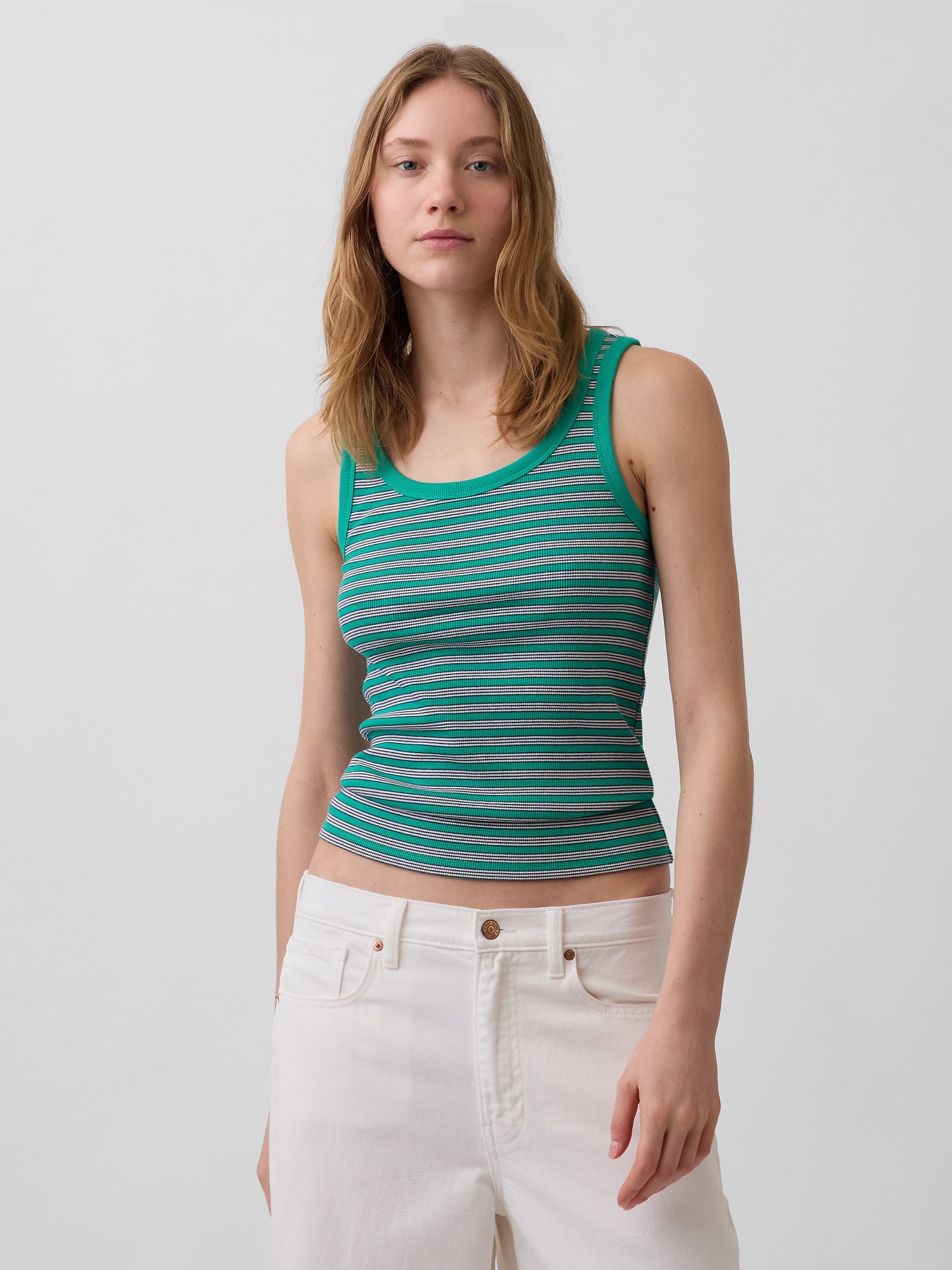 Rib Scoop Tank Top