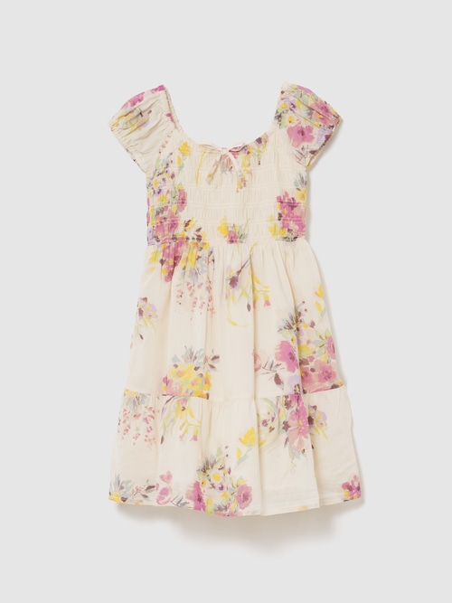 フローラル ティアードワンピース (キッズ)