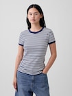 モダンリブ リンガーTシャツ-0