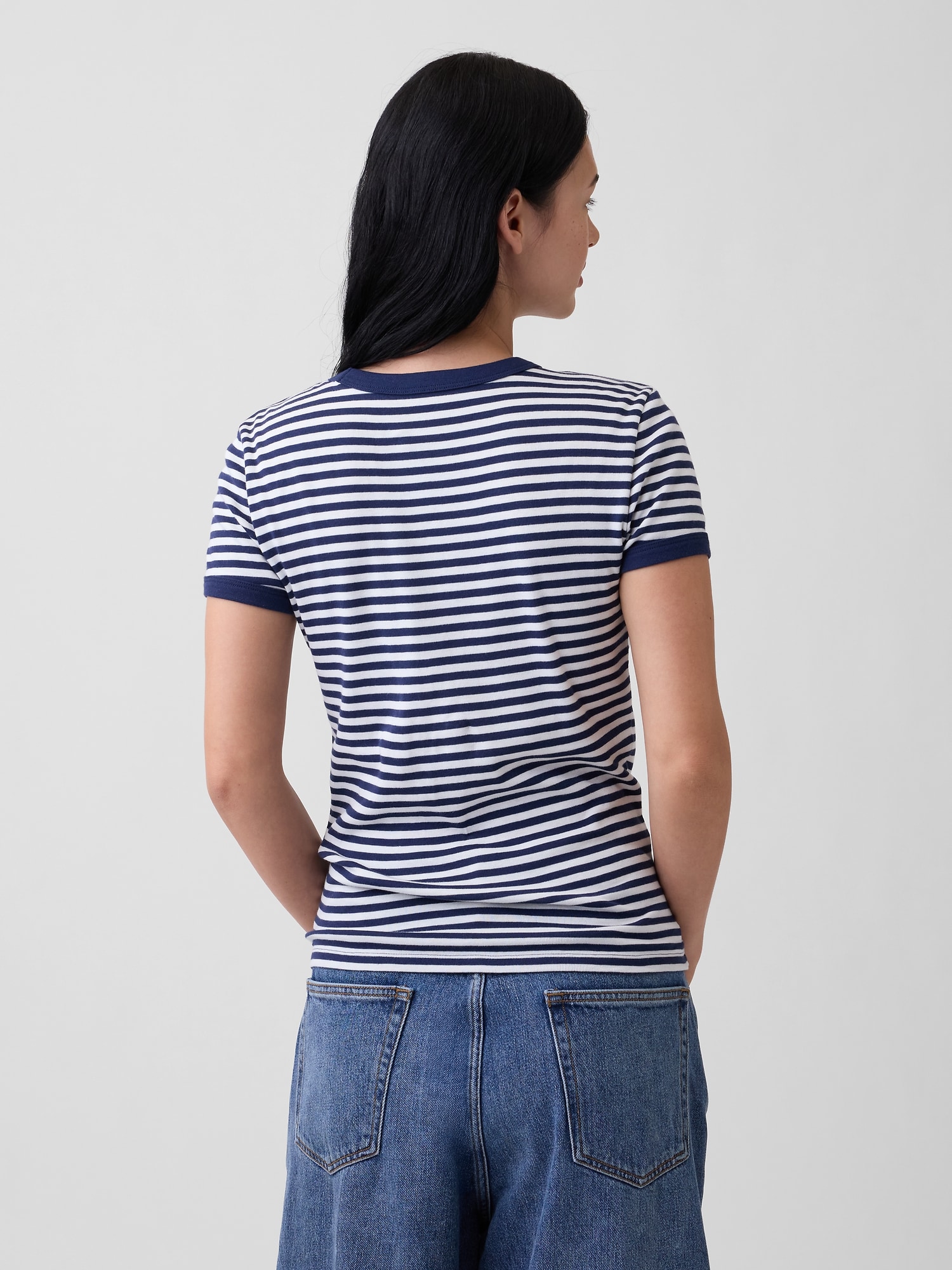 モダンリブ リンガーTシャツ-1