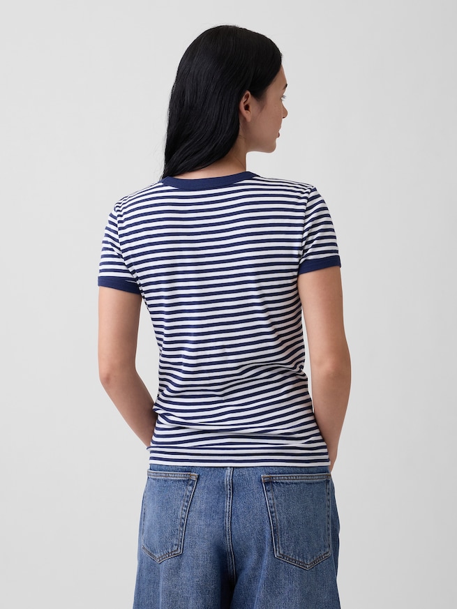 モダンリブ リンガーTシャツ-1