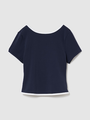 GapFit スムース リバーシブル ラップ クロップド トップス