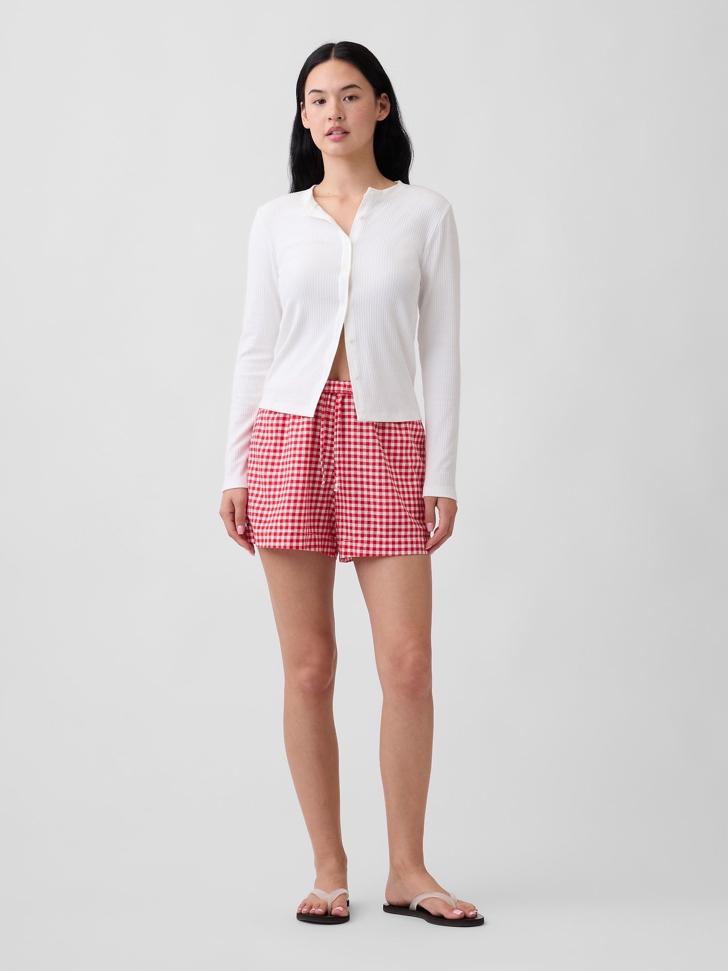 4" Pull-On Linen-Blend Shorts