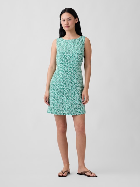 Print Sleeveless Mini Dress