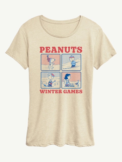 Peanuts Winter Games Short Sleeve Graphic T-Shirt