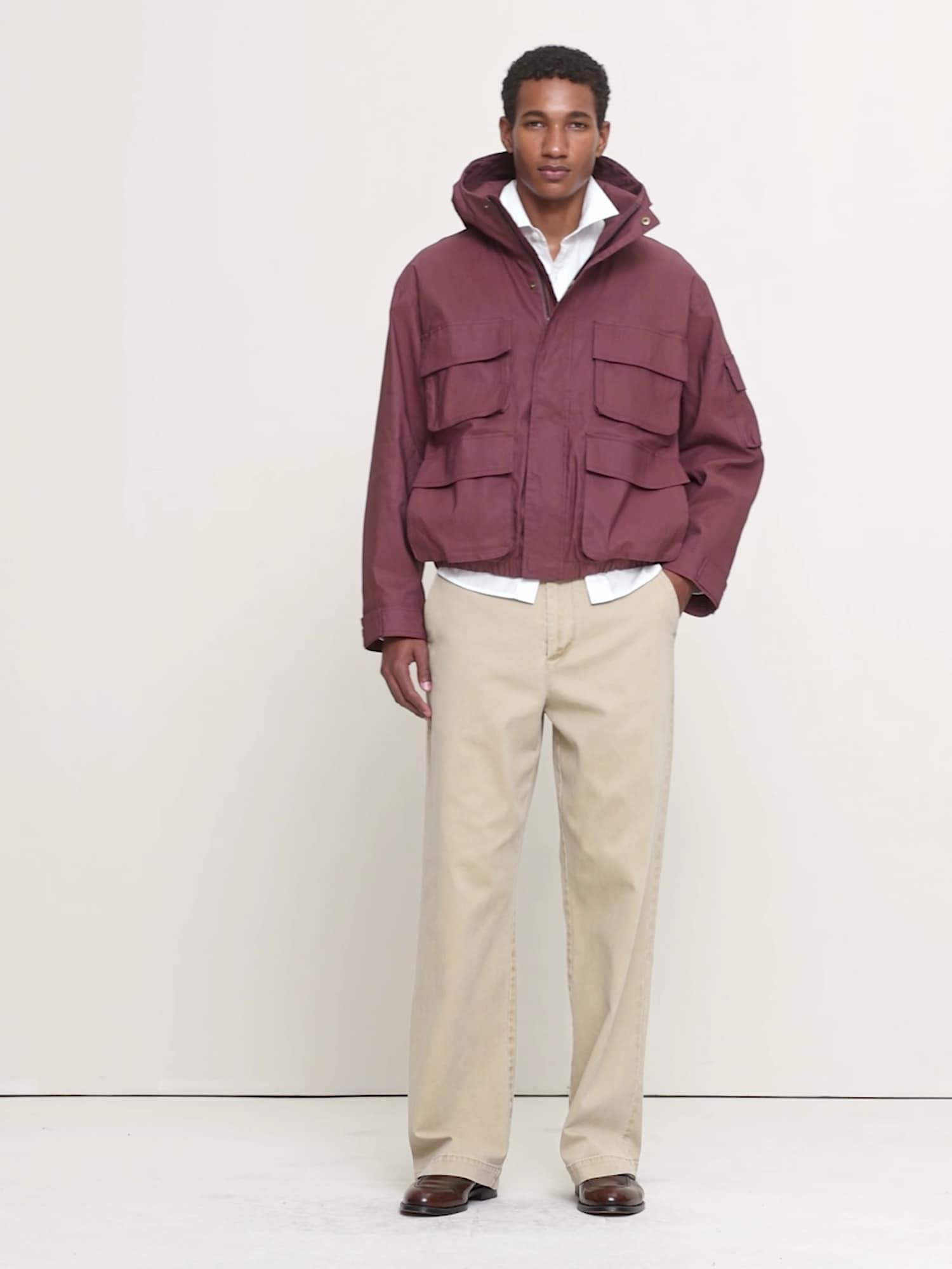 ヘンプブレンド フーデッド フィールド ジャケット-7