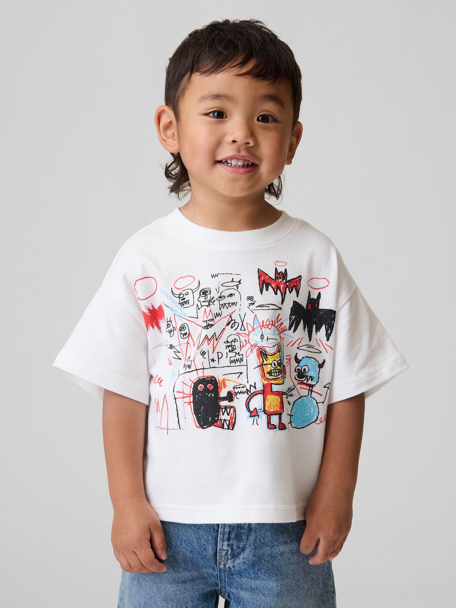 ジャン＝ミシェル・バスキア グラフィックTシャツ (幼児)-0
