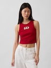リブ GAPロゴ クロップド タンクトップ-0