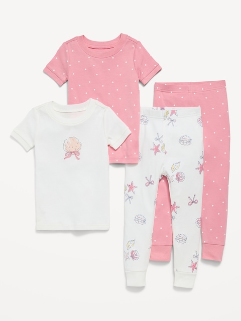 PYJAMA 4 PIÈCES AJUSTÉ À MOTIF POUR TOUT-PETIT ET BÉBÉ