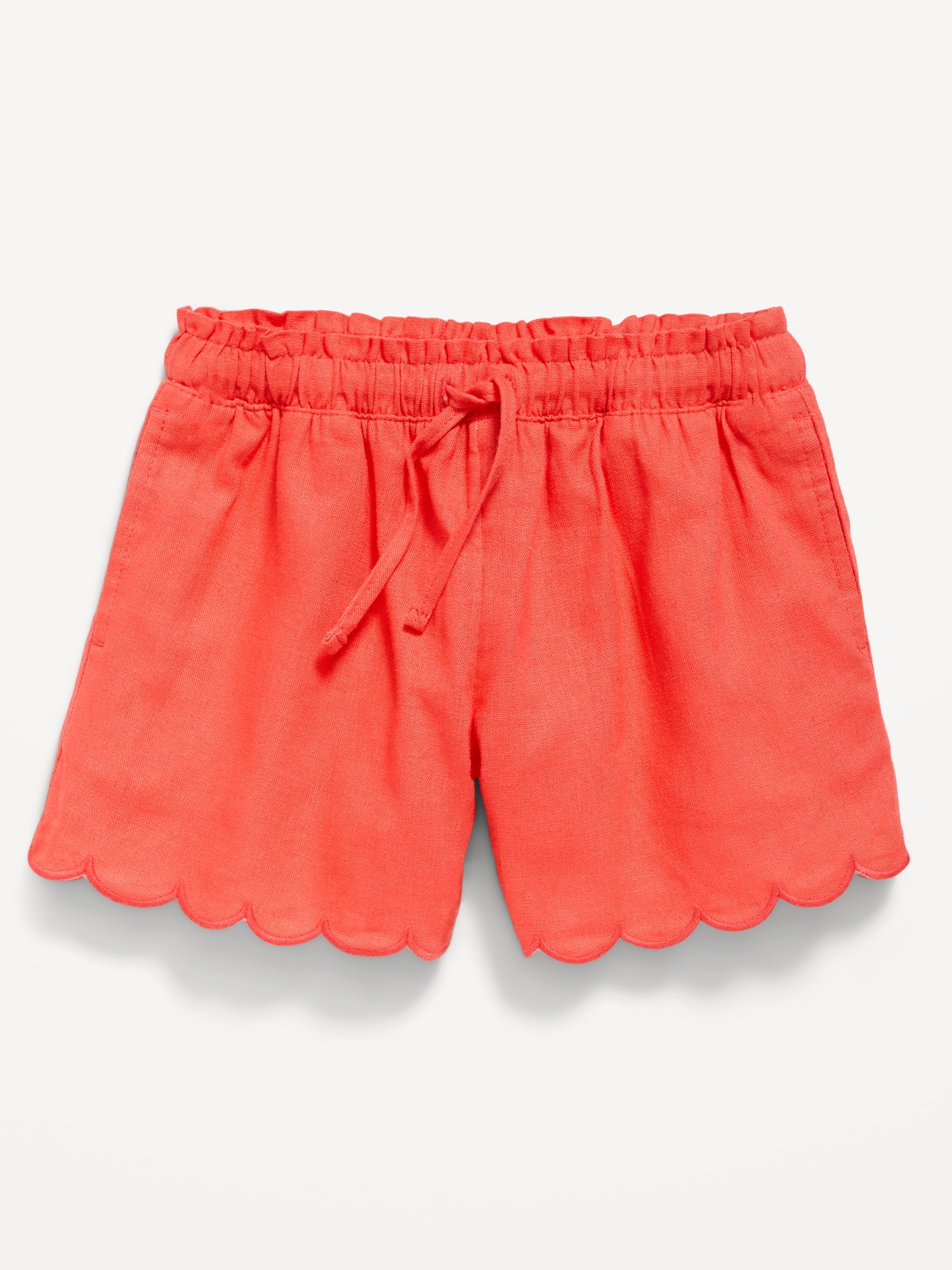 Linen-Blend Shorts for Toddler Girls