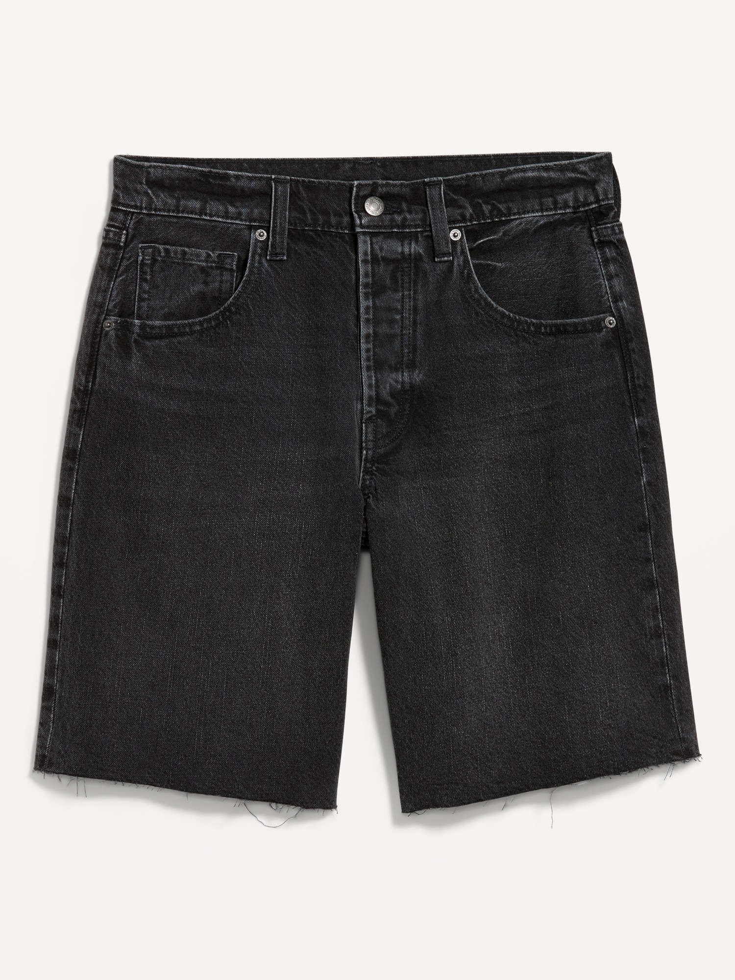 Mid-Rise Baggy Jean Shorts - 9-inch inseam