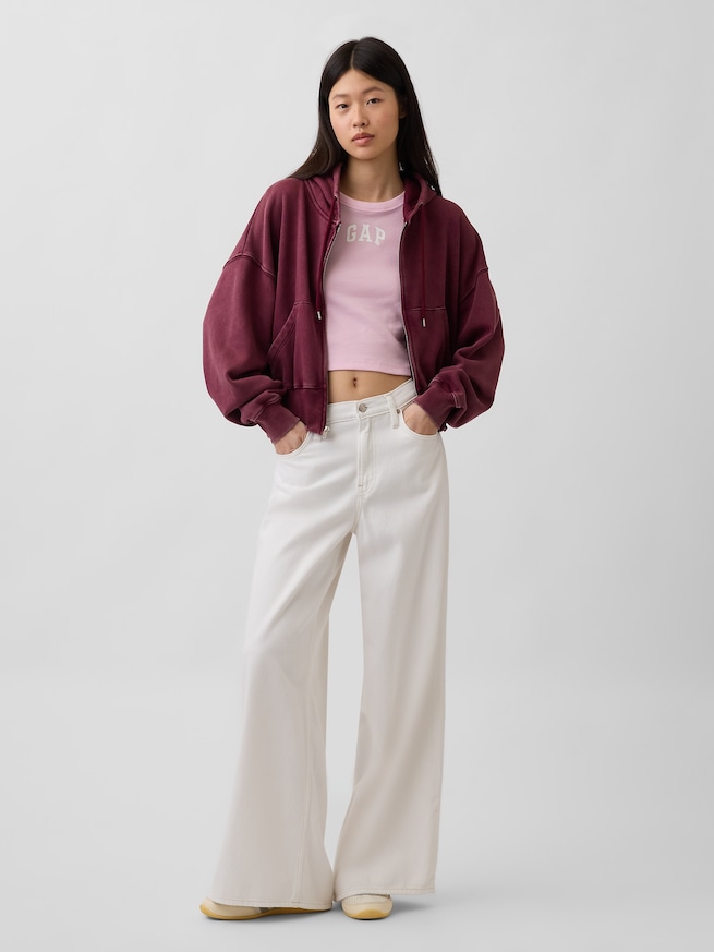 リブ GAPロゴ クロップド タンクトップ-1