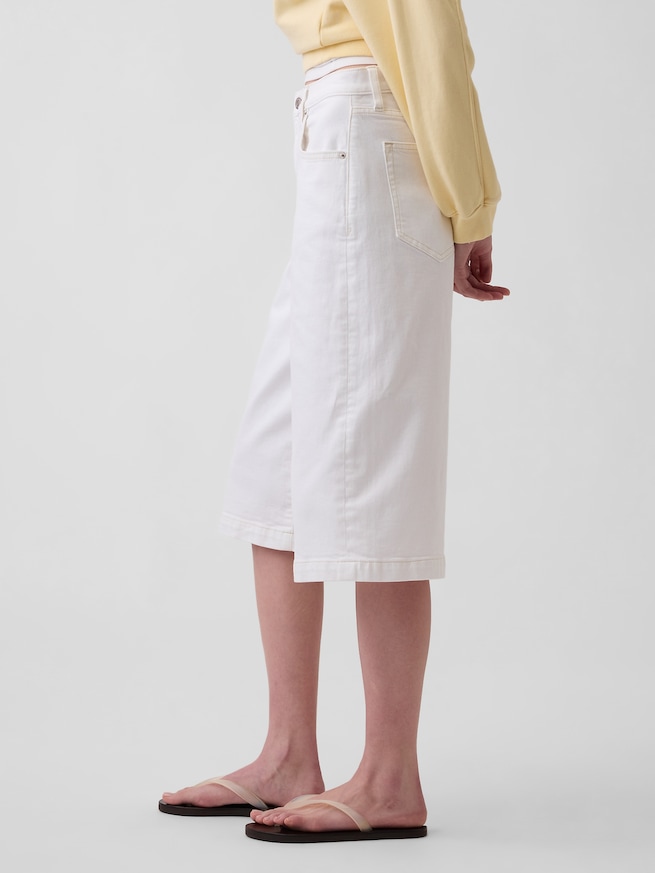 ハイライズ キュロットデニム-2