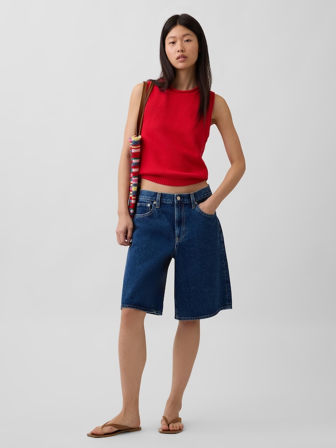 コットン100% ニットベスト-1