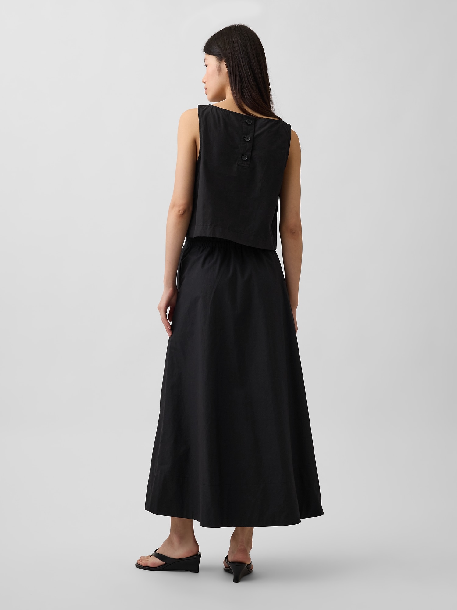 Poplin Maxi Skirt