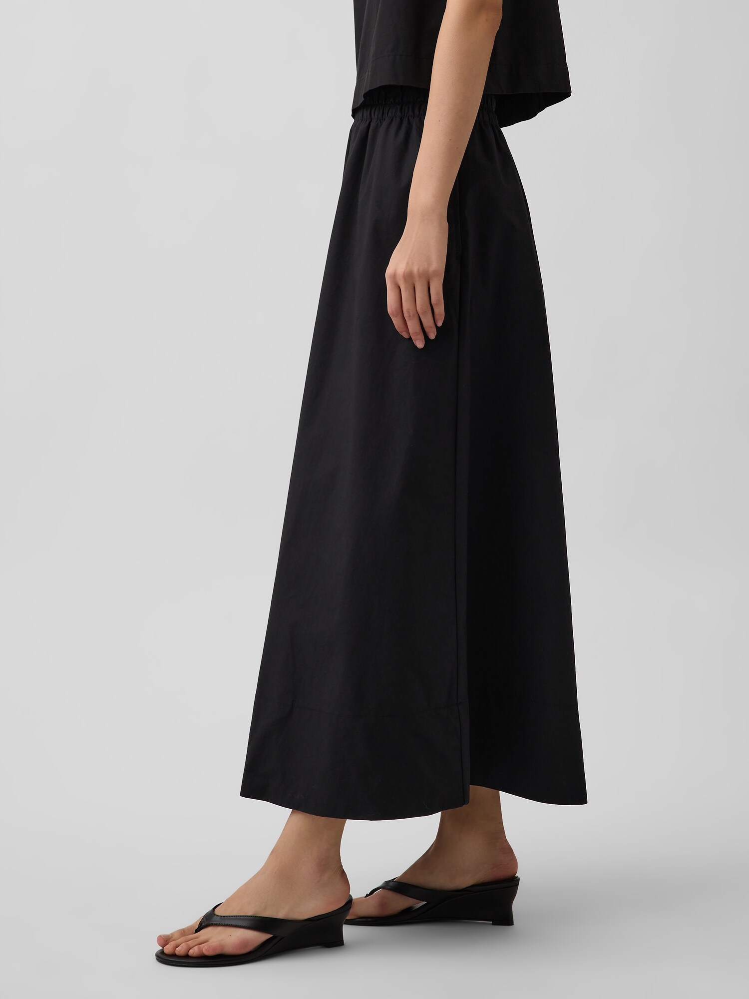 Poplin Maxi Skirt