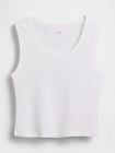 リブ クロップド スクープネック タンクトップ-4