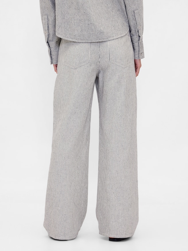 コットンリネン ワイドパンツ-3