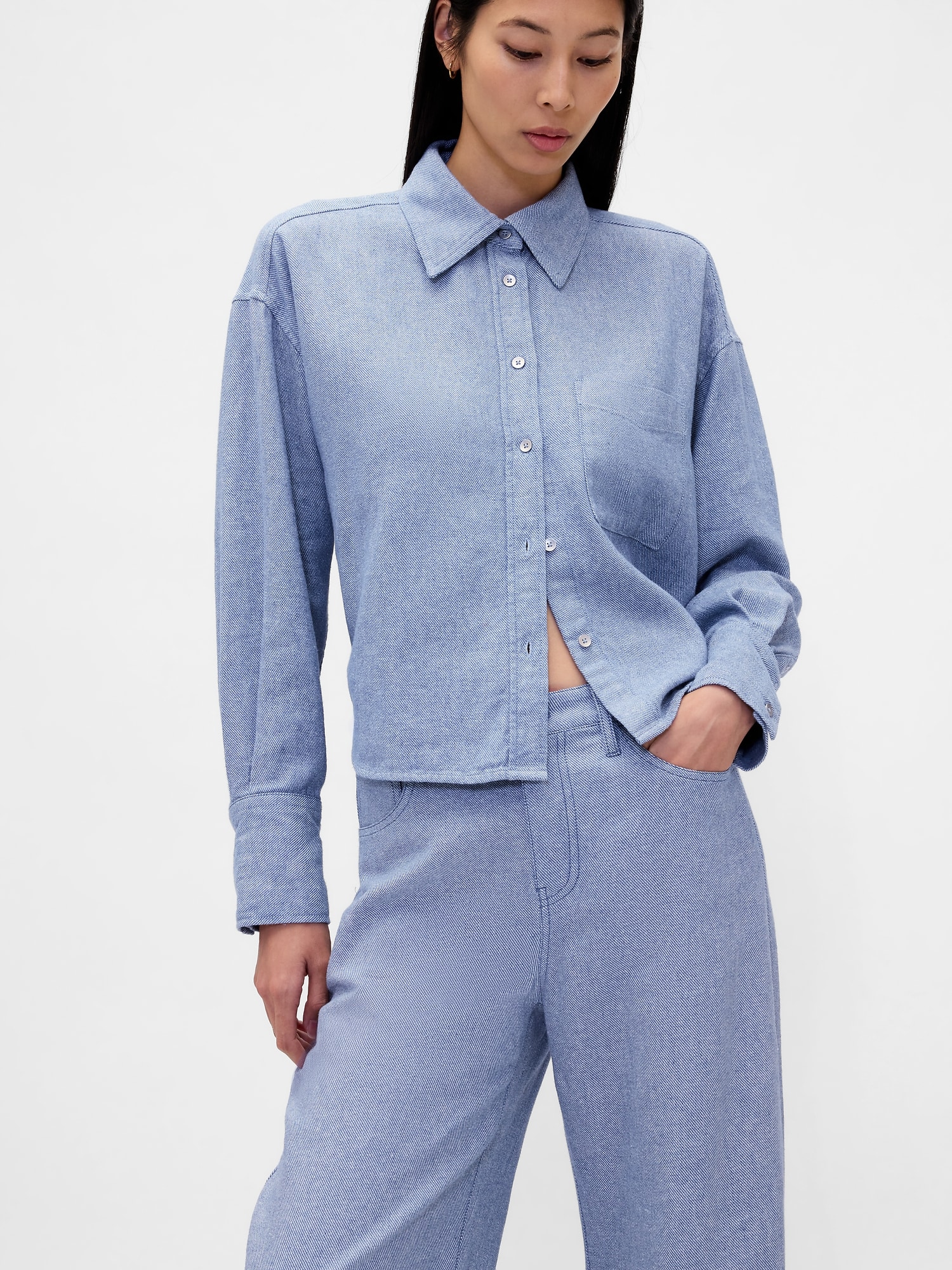 コットンリネン ワイドパンツ-5