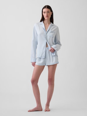 ポプリン パジャマ ボクサーショートパンツ