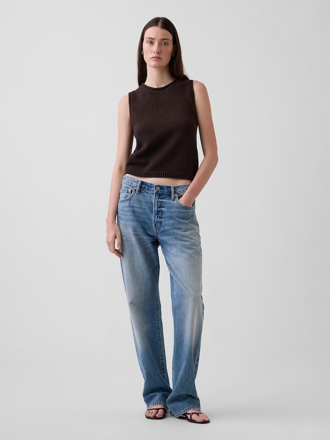 コットン100% ニットベスト-1