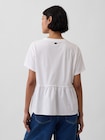 オーガニックコットン オーバーサイズ ミックスメディア ティアードTシャツ-2