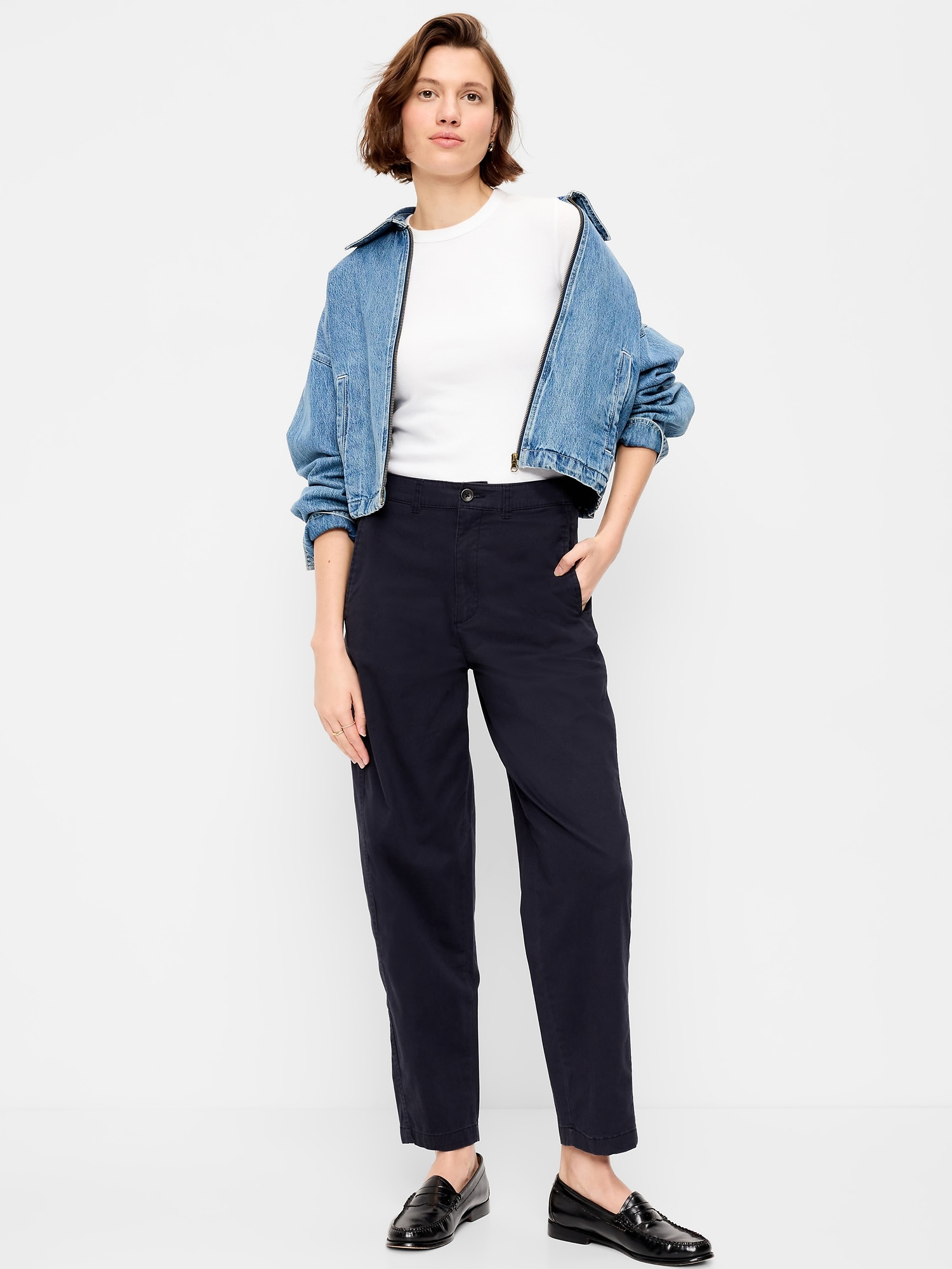High-Waisted OGC Chino Tapered Straight Pants