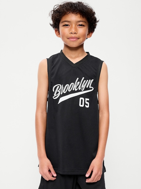 CAMISOLE DE BASKETBALL EN MAILLE À IMPRIMÉ POUR GARÇON