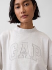 ヴィンテージソフト フレンチテリー オーバーサイズ モックネック GAPロゴ スウェットシャツ-3