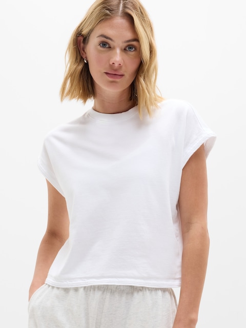 Airy Cotton Terry Sweatshirt Tee
