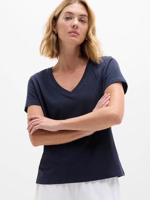 Favorite Cotton V-Neck Tee