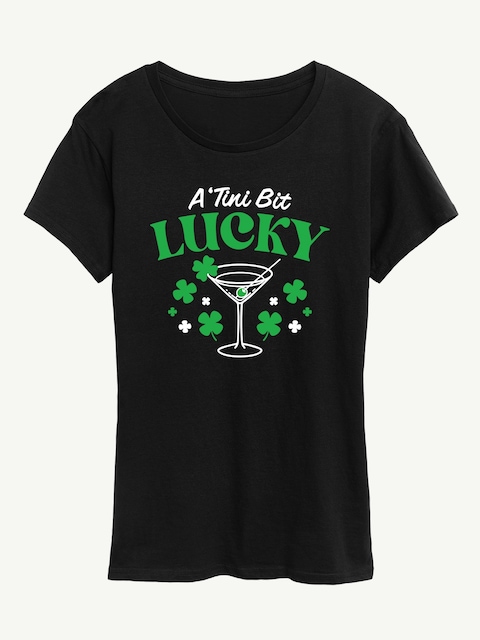 A Tini Bit Lucky Short Sleeve Classic Fit Graphic T-Shirt