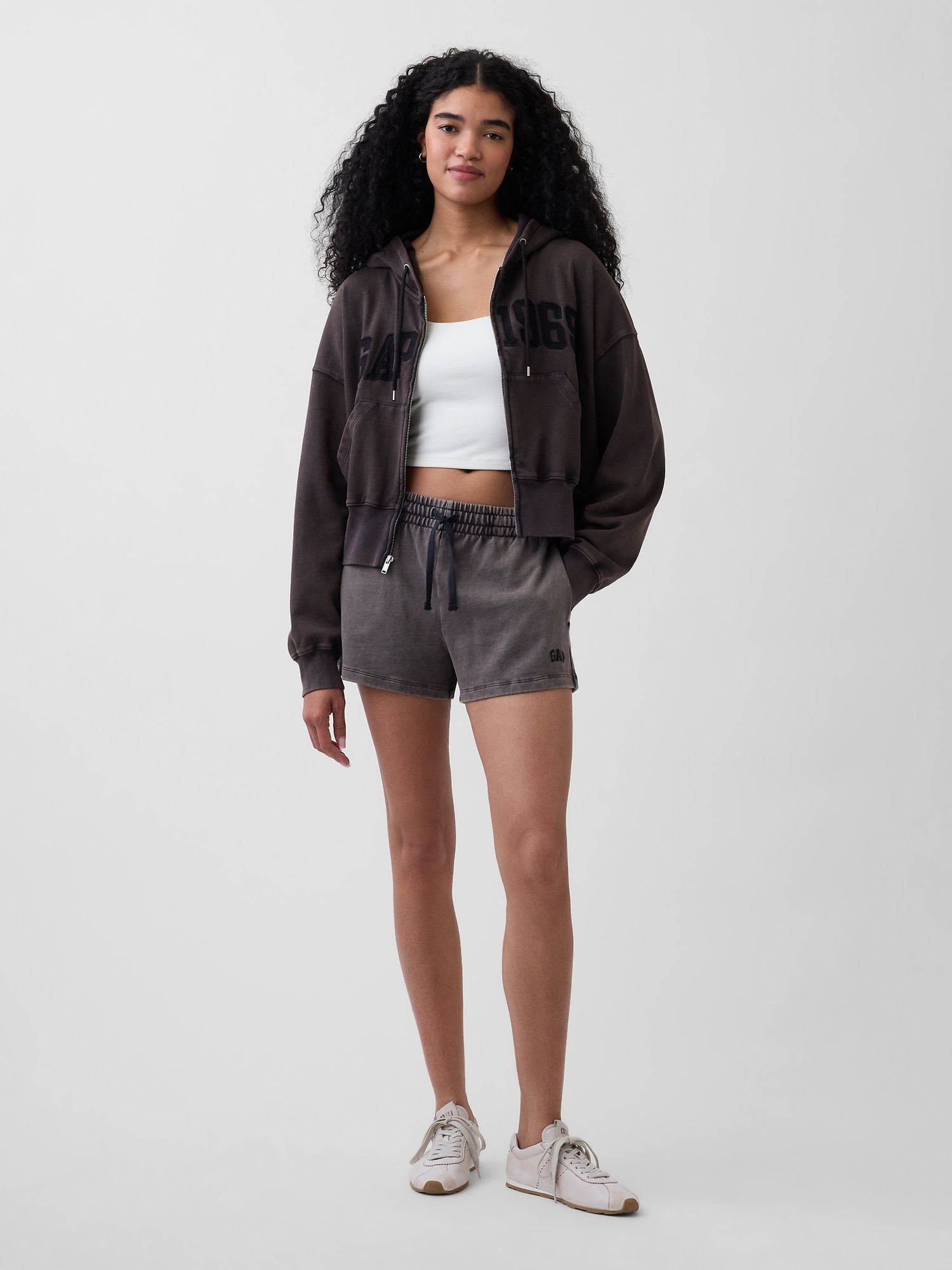 3インチ フレンチテリー リラックスフィットGAPロゴ スウェットショートパンツ-1