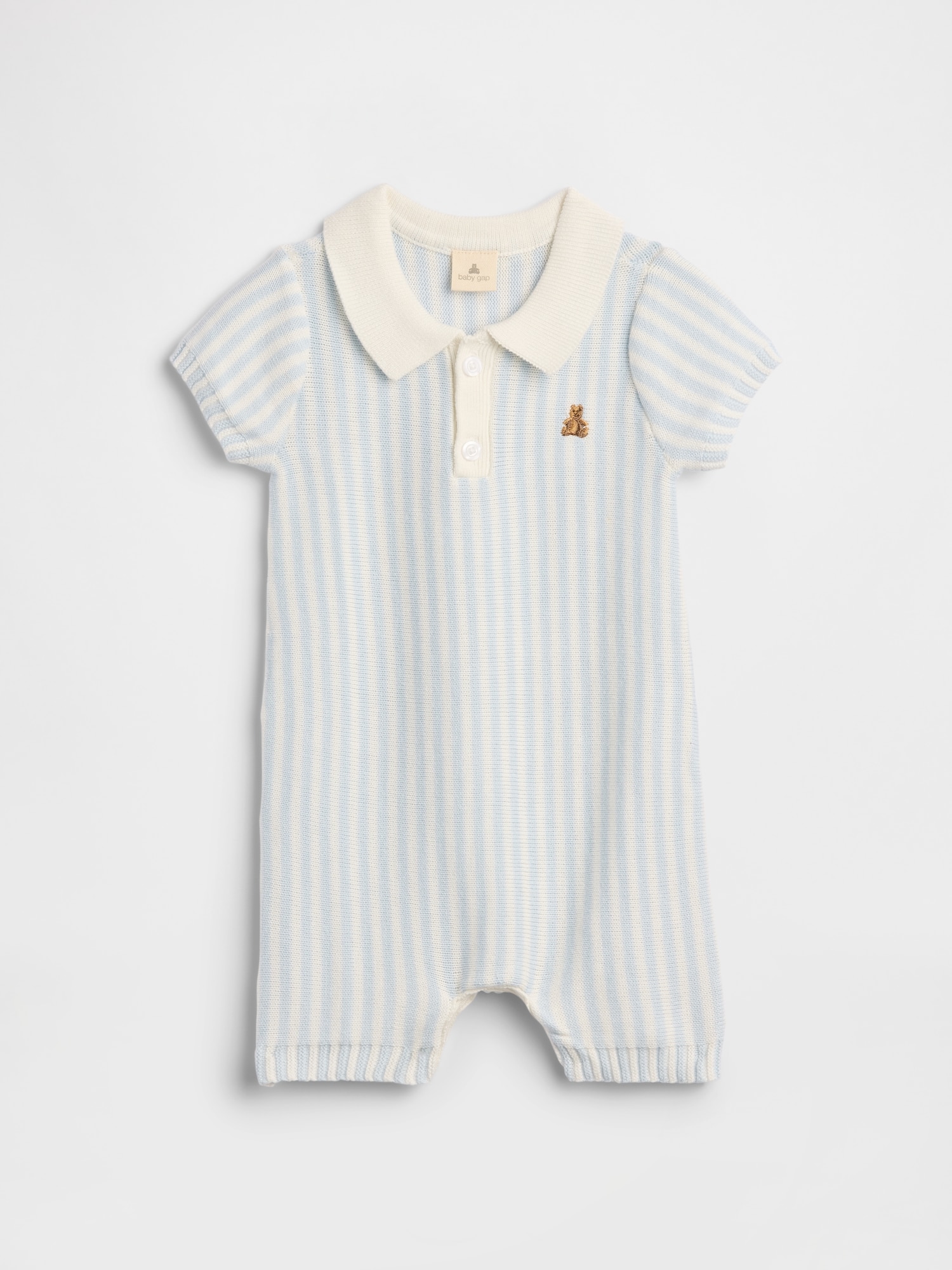 Baby Brannan Bear Sweater Polo Romper