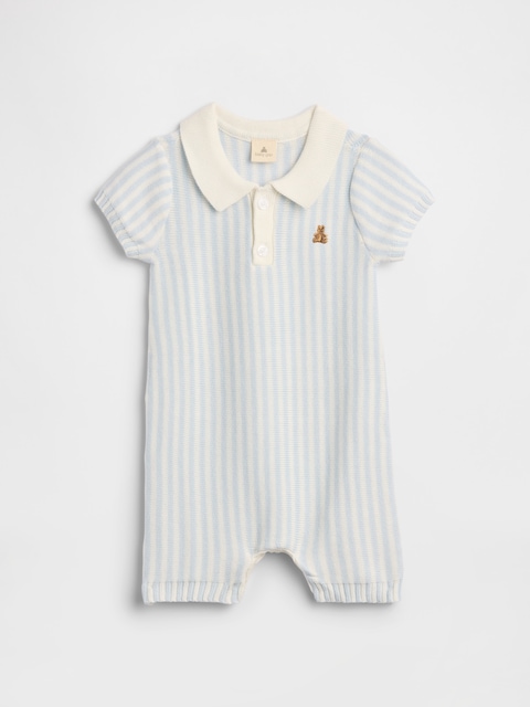 Baby Brannan Bear Sweater Polo Romper