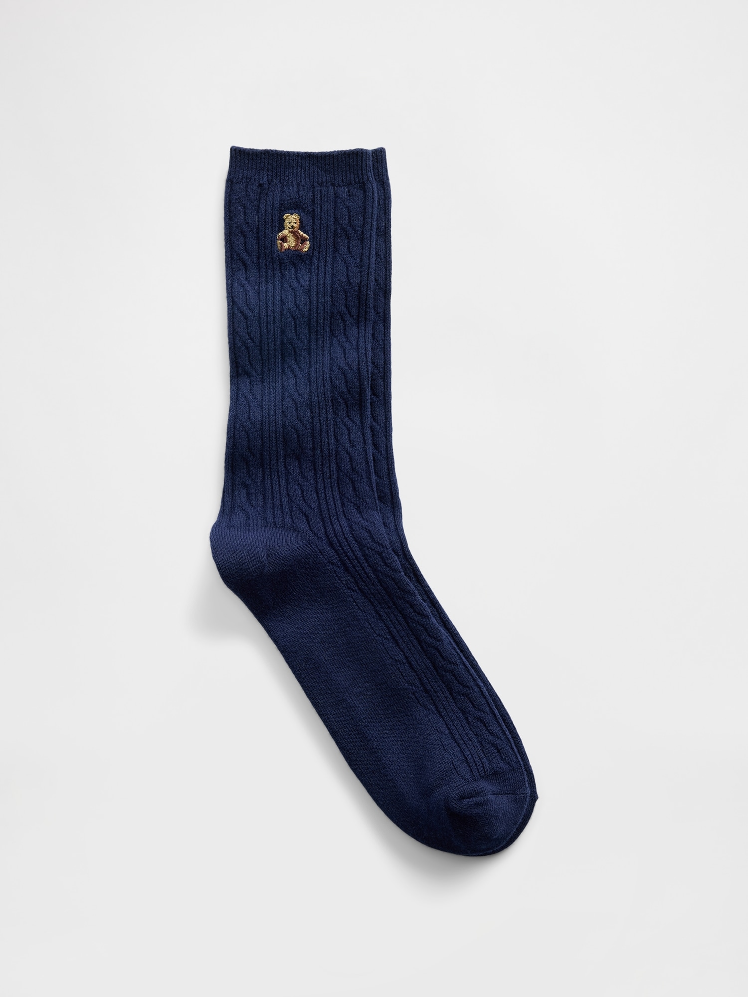 Brannan Bear Cable-Knit Crew Socks