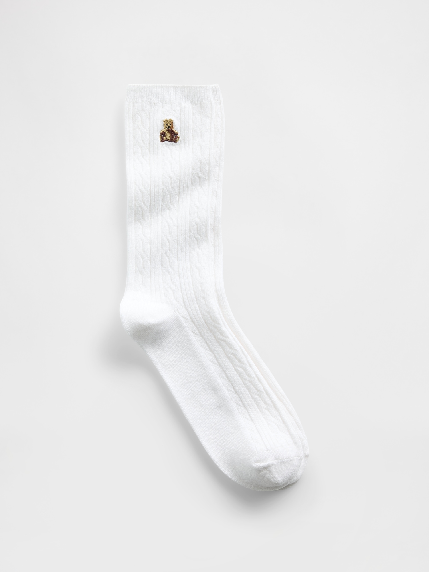 Brannan Bear Cable-Knit Crew Socks