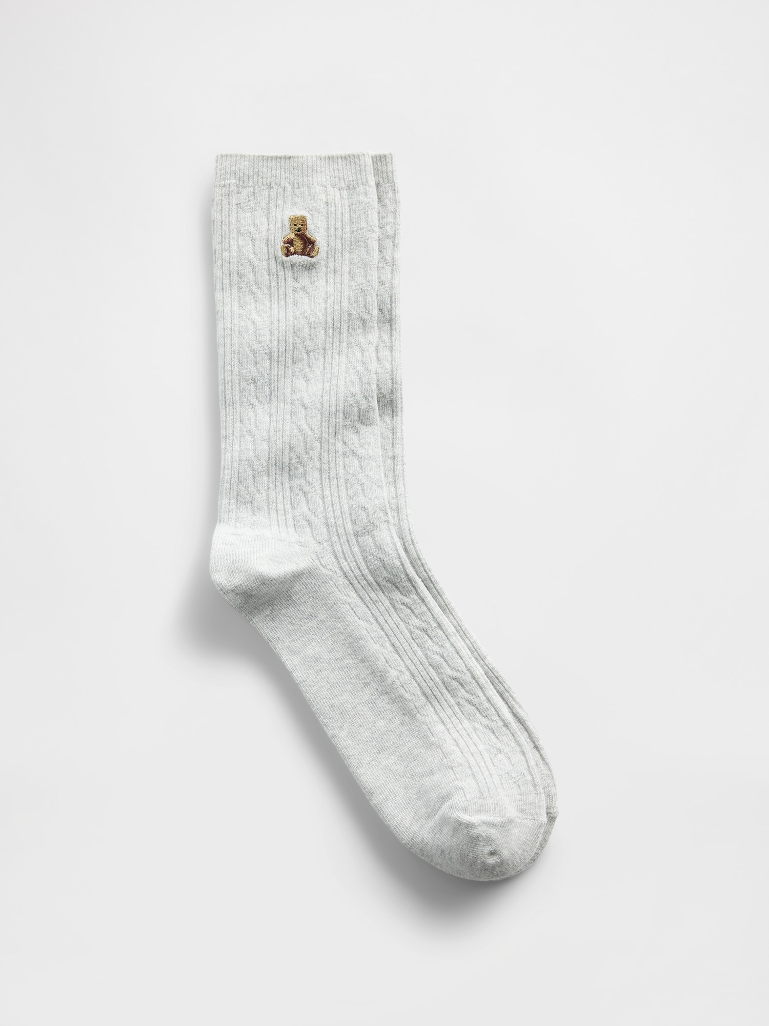 Brannan Bear Cable-Knit Crew Socks