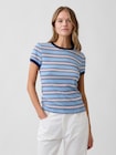 モダンリブ リンガーTシャツ-0