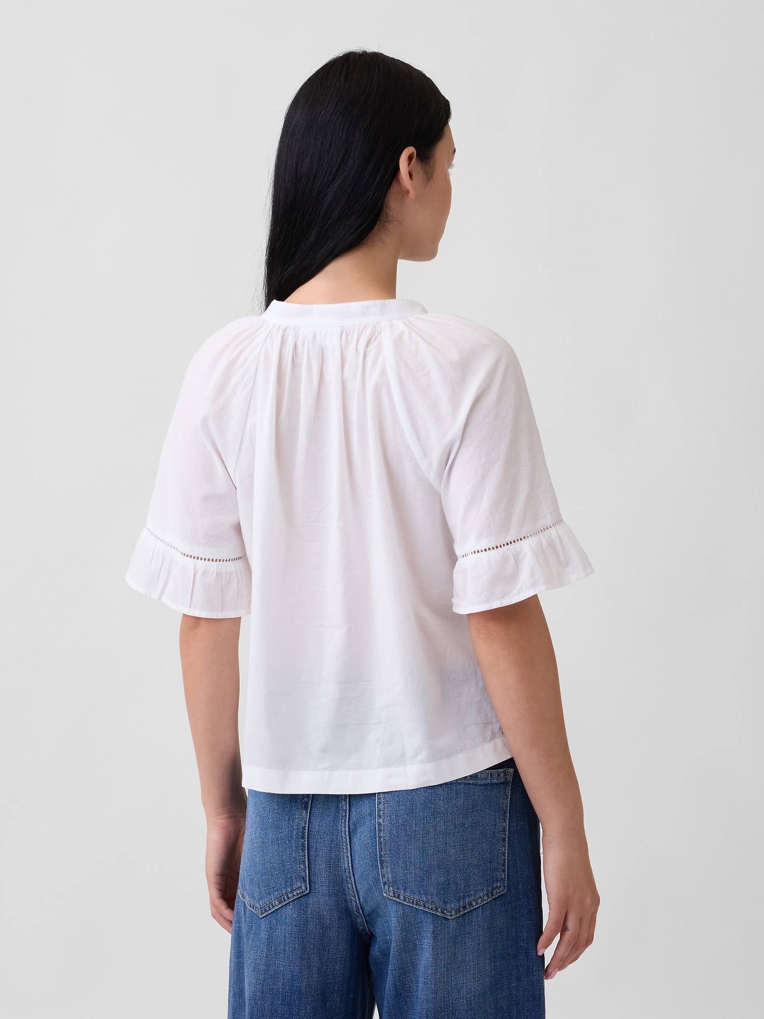 リラックスフィット アイレット トップス-1