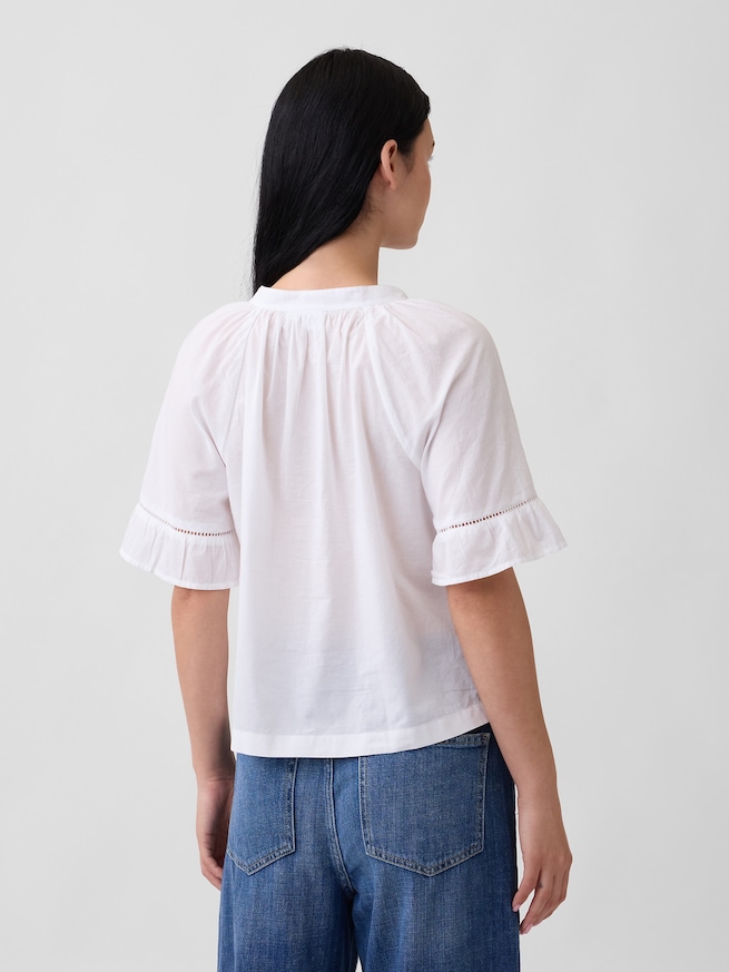 リラックスフィット アイレット トップス-1