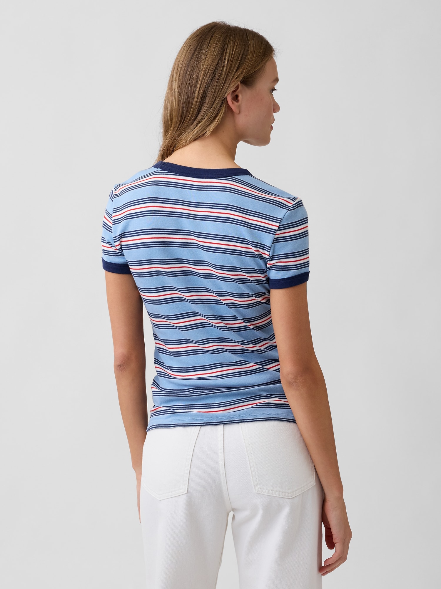 モダンリブ リンガーTシャツ-1