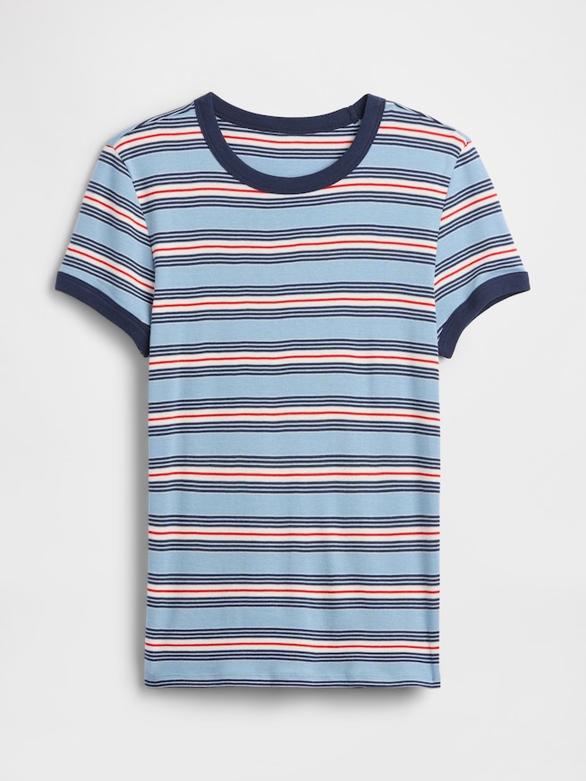 モダンリブ リンガーTシャツ-3